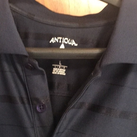 Polo Golf Shirt Mens Antigua size large Short Sleeve - Picture 2 of 3